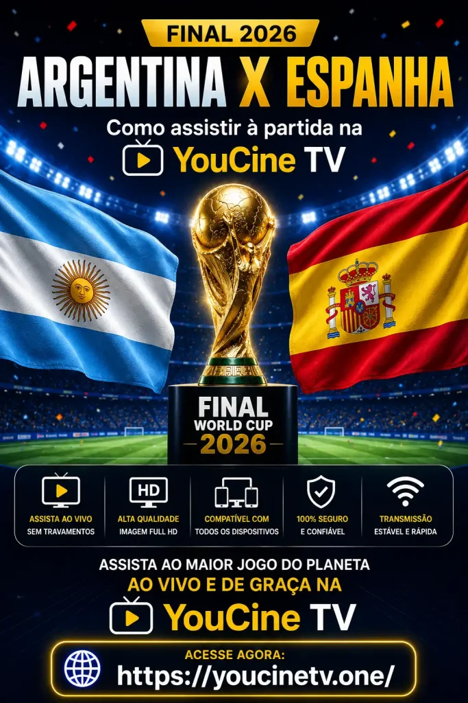 Argentina x Espanha Final 2026: Como assistir à partida na YouCine TV 2 Argentina x Espanha Final 2026: Como assistir à partida na YouCine